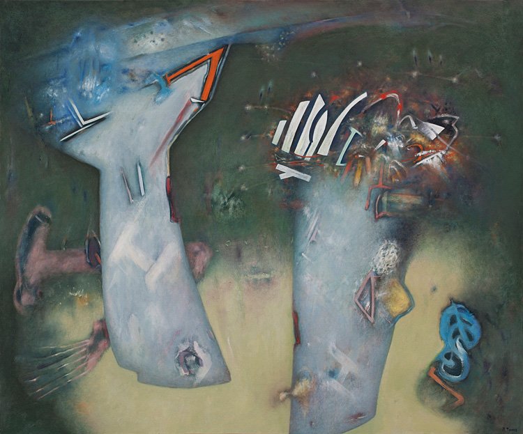 La sospecha de la inutilidad de todo &bull; Mixta sobre tela &bull; 97 x 116 &bull; 2013