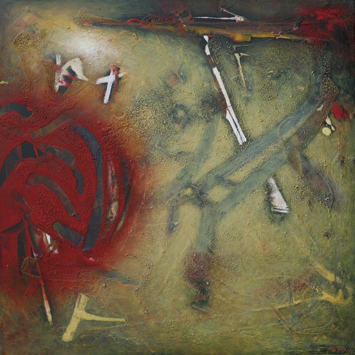 Siempre el calor &bull; Mixta sobre tela &bull; 60 x 60 &bull; 1998