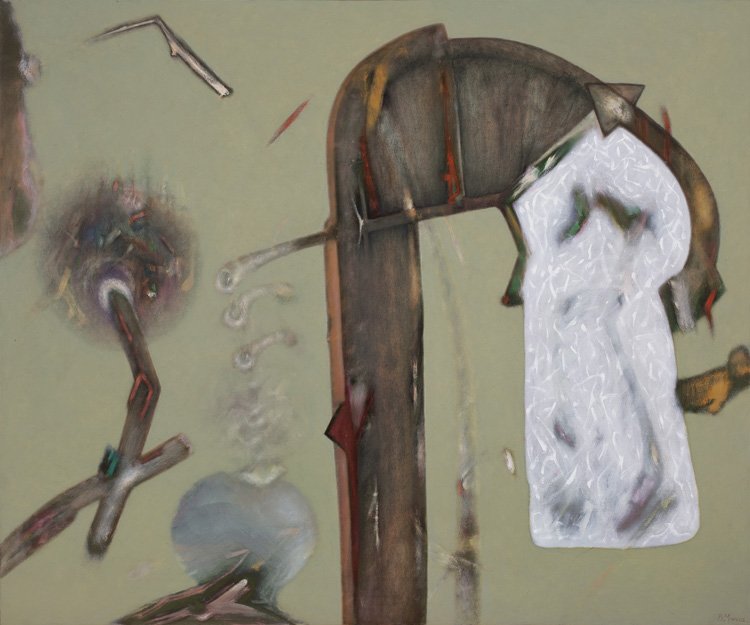 El vac&iacute;o interior est&aacute; de moda &bull; 162 x 130 &bull; t&egrave;cnica mixta &bull; 2001