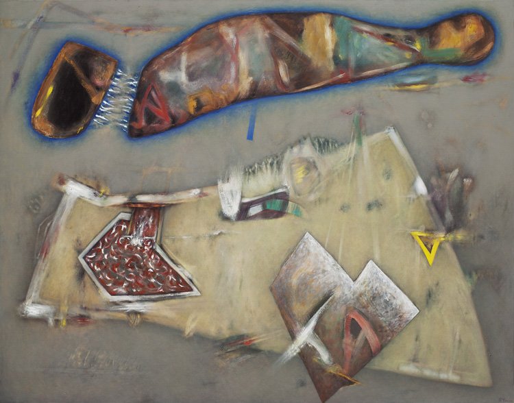 Ascenso del aturdimiento moral &bull; Mixta sobre tela &bull; 114 x 146 &bull; 2015