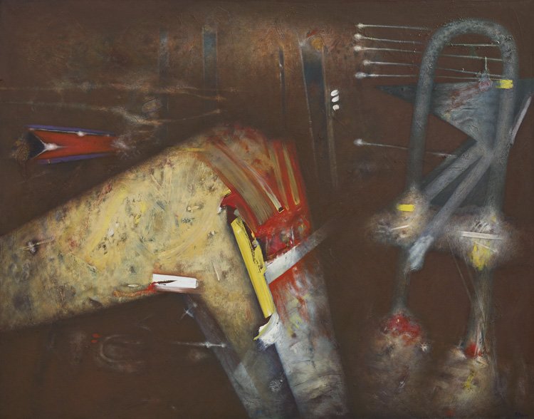 Interior de un marco temporal &bull; Mixta sobre tela &bull; 114 x 146 &bull; 2014